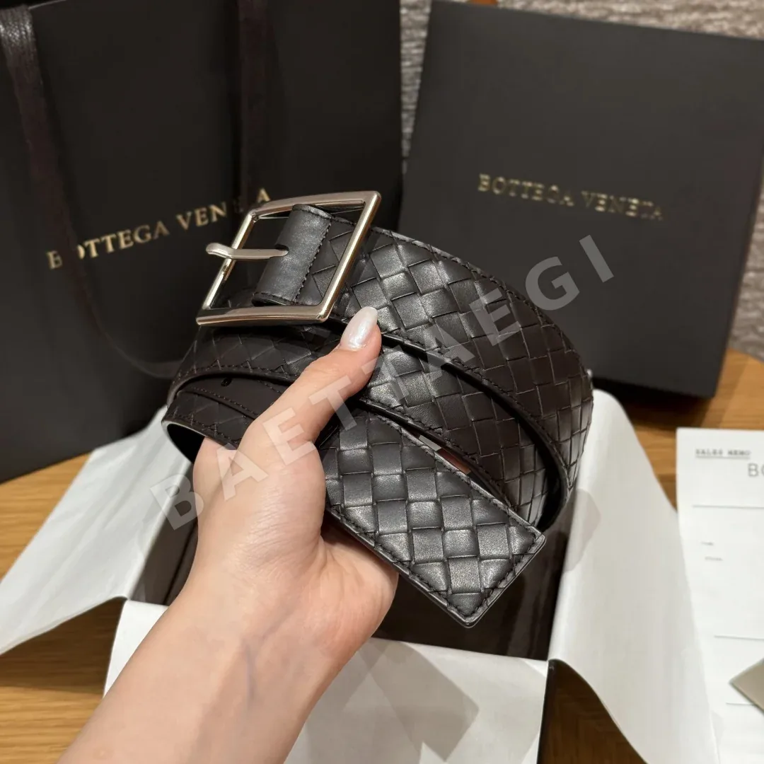 보테가베네타 인트레치아토 송아지가죽 벨트 상세 이미지 3