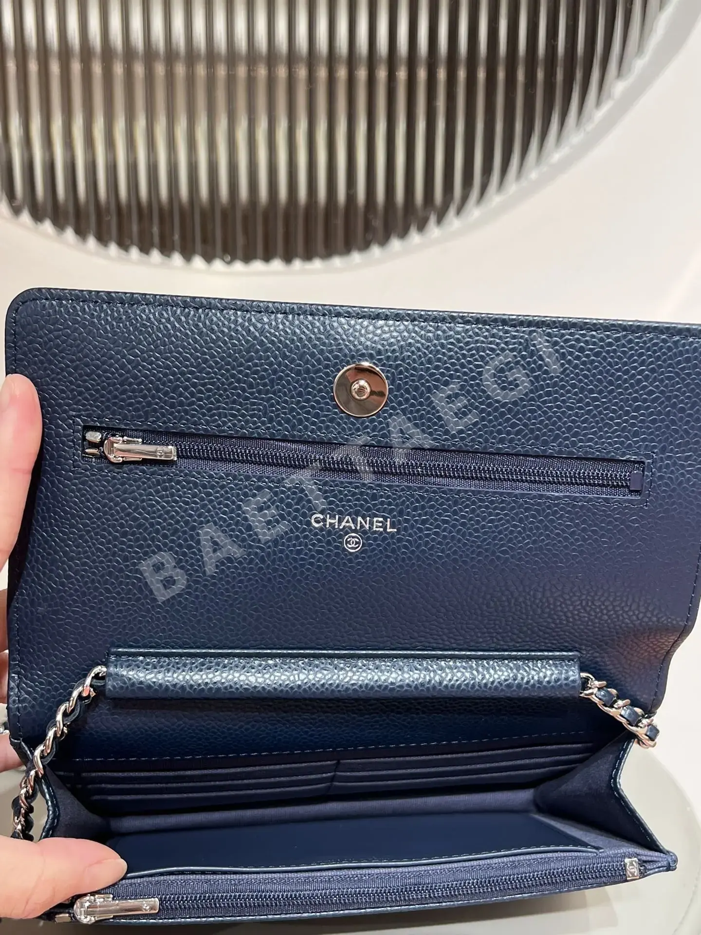 샤넬 리치 패턴 보트 블루 가방 상세 이미지 6