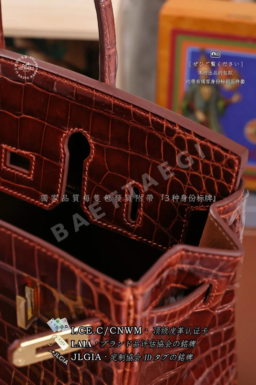 에르메스 버킨백 25 나일악어 가죽 가방 상세 이미지 9