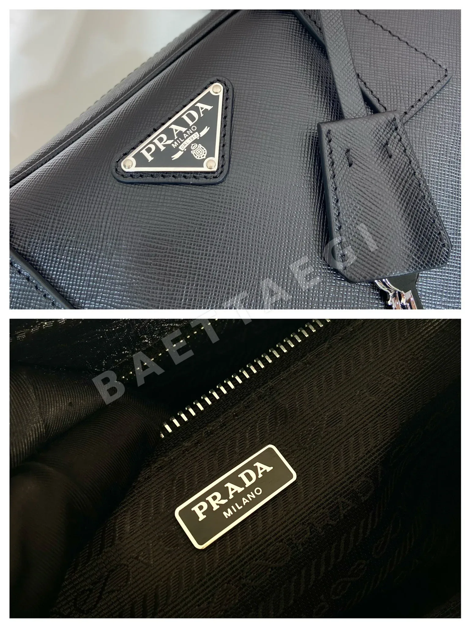 프라다 사피아노 레더 더블 핸들 핸드백 1BA428 상세 이미지 9