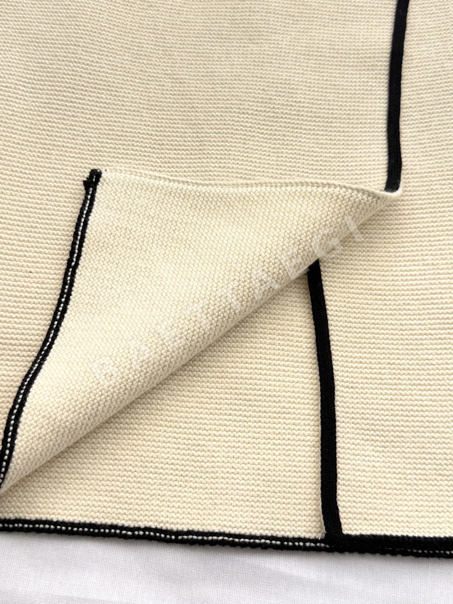 샤넬 더블 C 자수 컬러 블록 미디 스커트 상세 이미지 7