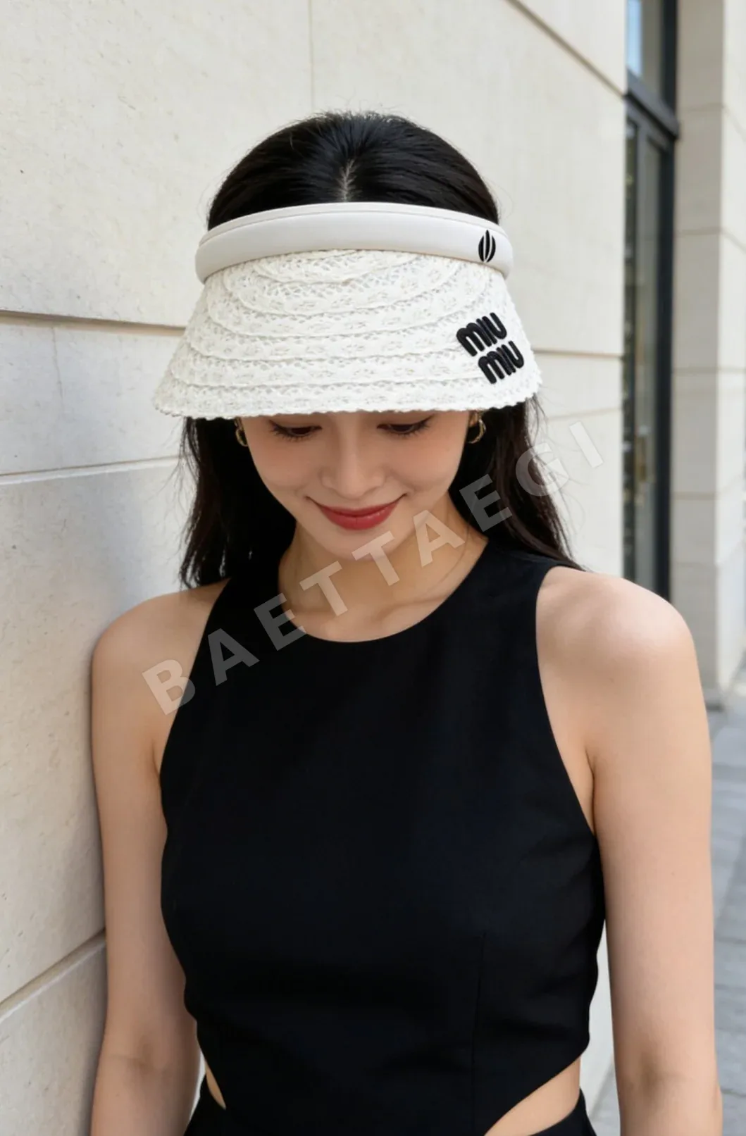 미우미우 비치 바이저 모자 상세 이미지 5