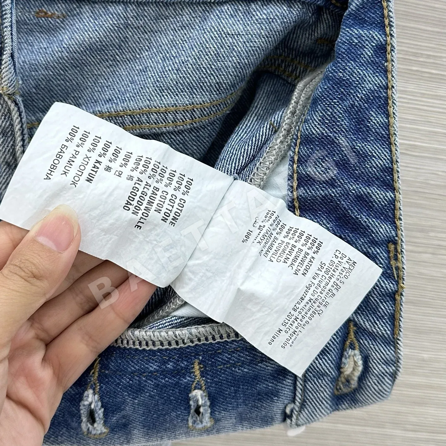알렉산더왕 데미지 가공 하이웨이스트 데님 반바지 상세 이미지 9