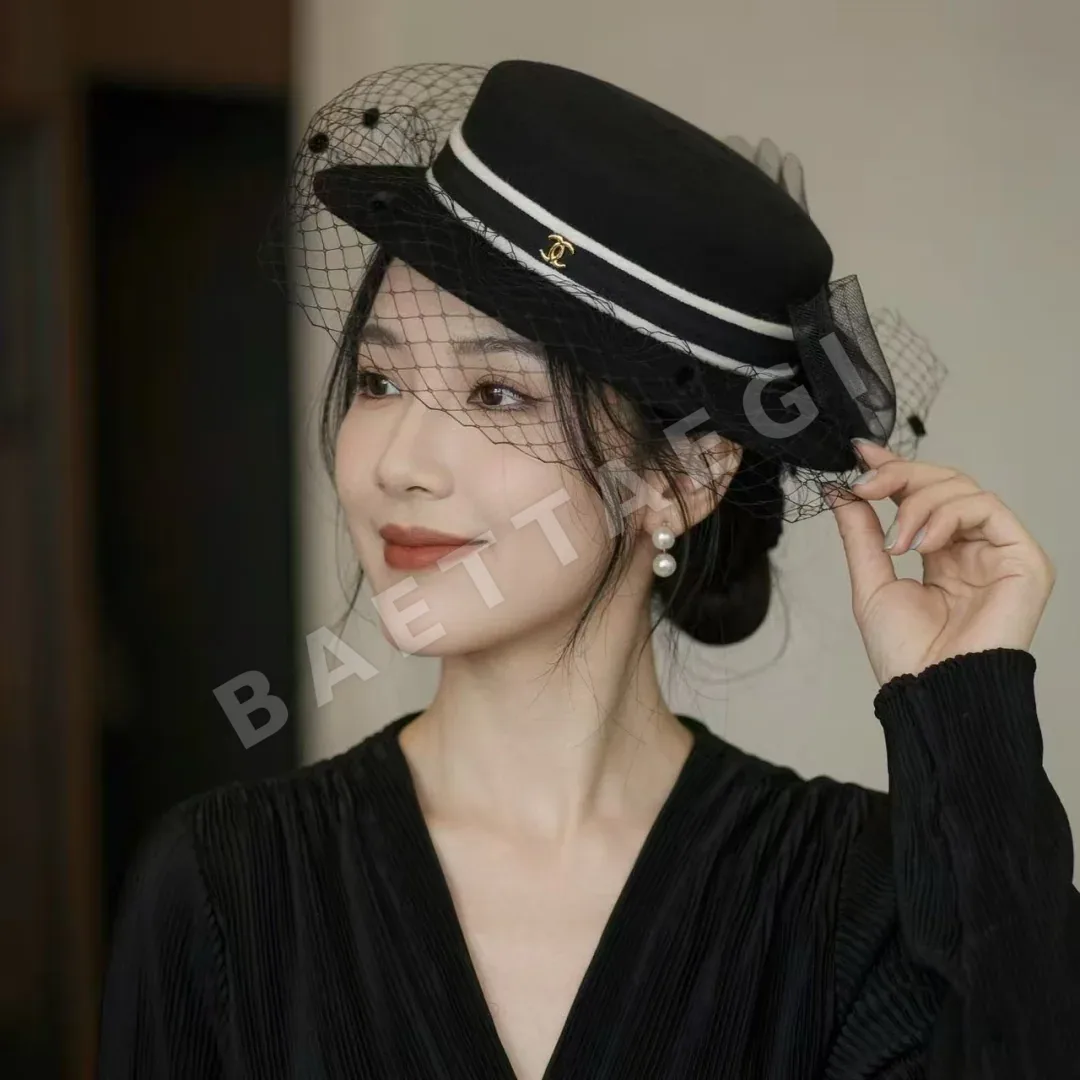 샤넬 캐시미어 플랫탑 모자 185338