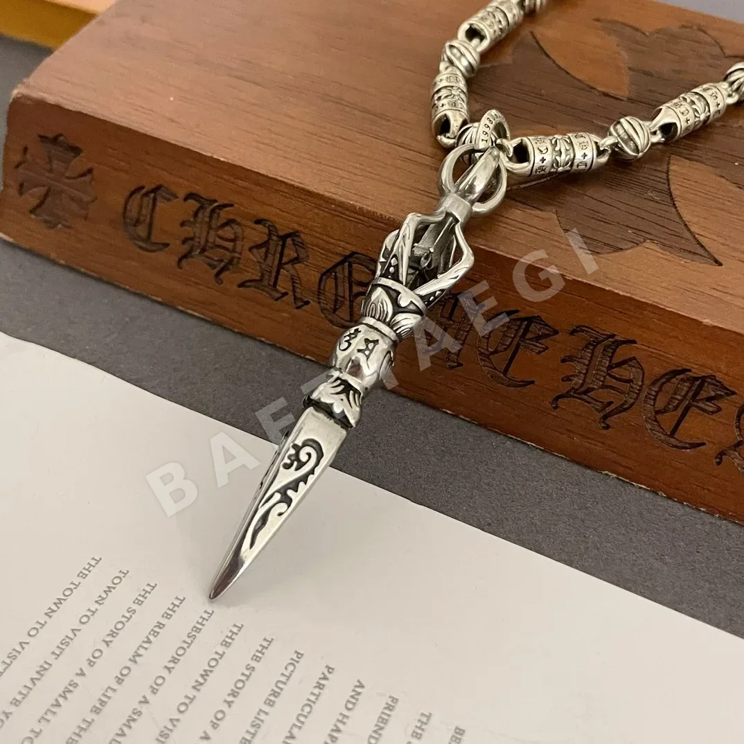 크롬하츠 클래식 뱀부 펜던트 목걸이 상세 이미지 8