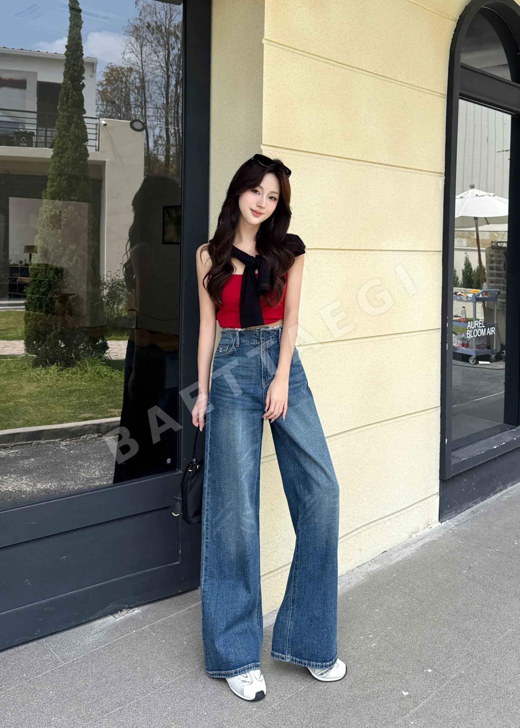 디올 레트로 워시 스트레이트 진 바지 54453