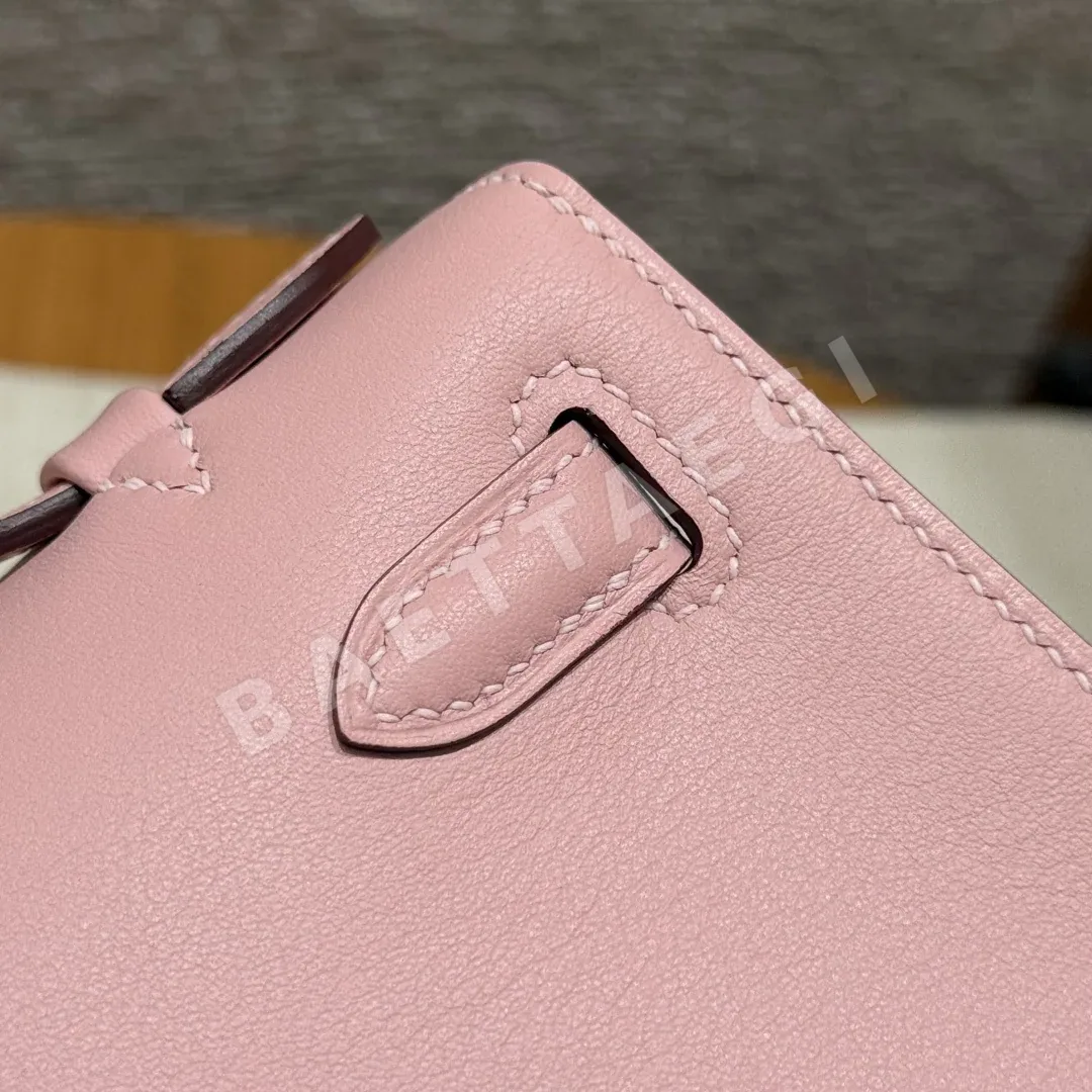 에르메스 켈리 미니 클러치 핑크 실버 하드웨어 가방 상세 이미지 10