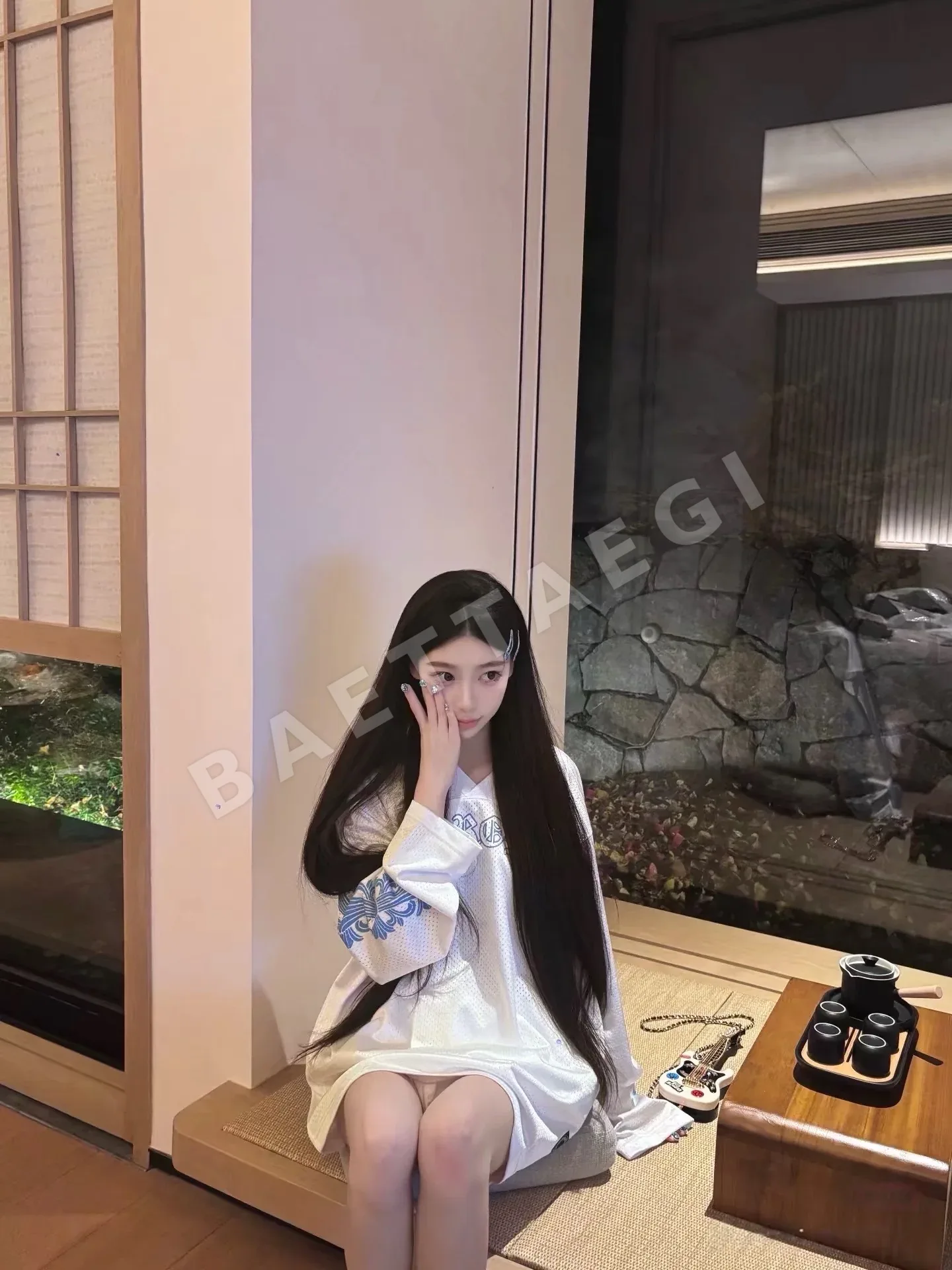 크롬하츠 화이트 메시 더블 레이어 긴팔 티셔츠 상세 이미지 12