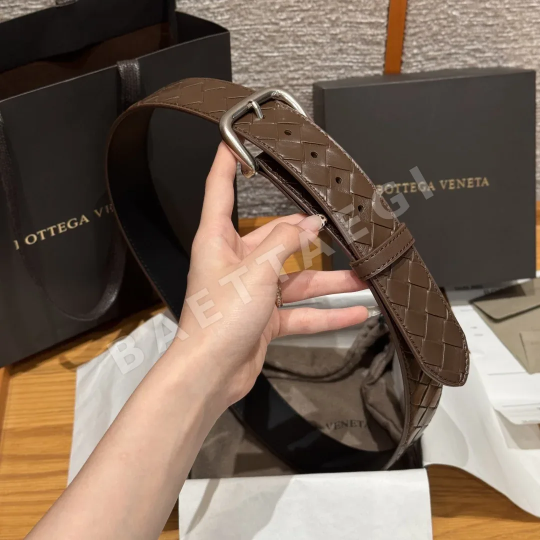 보테가베네타 인트레차토 우븐 소가죽 벨트 40MM 상세 이미지 4