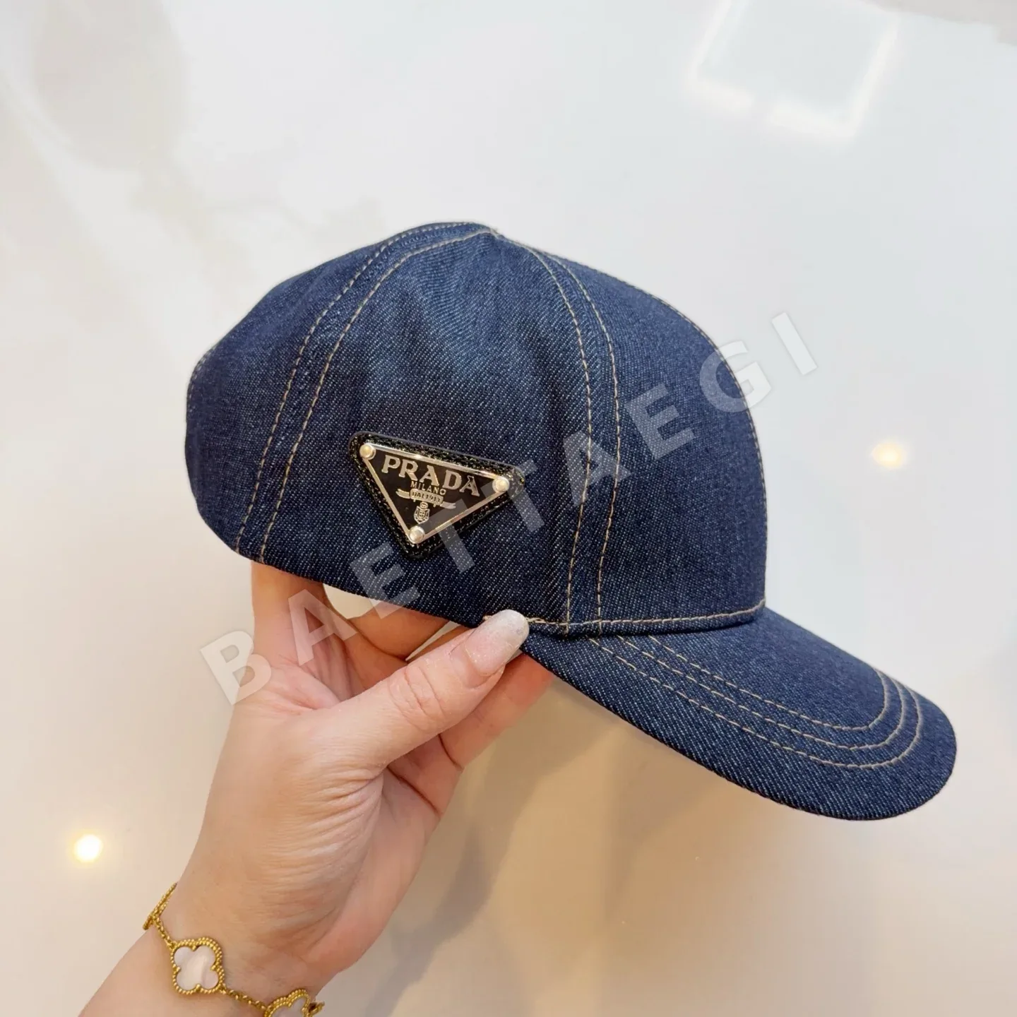 프라다 데님 피셔맨 캡 상세 이미지 5
