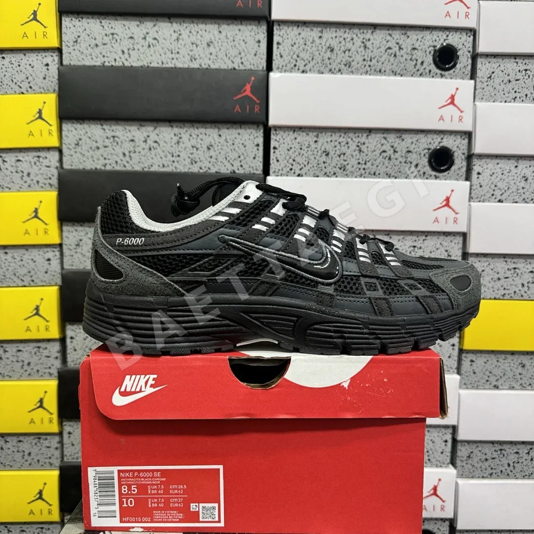 나이키 [PE] P 6000 HF0015-002 201320 Nike P-6000 Suede Anthracite Metallic Silver