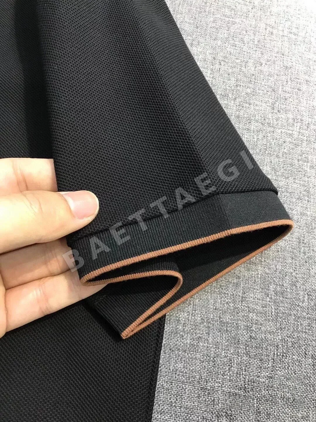 로로피아나 남성 코튼 피케 반팔 셔츠 상세 이미지 6
