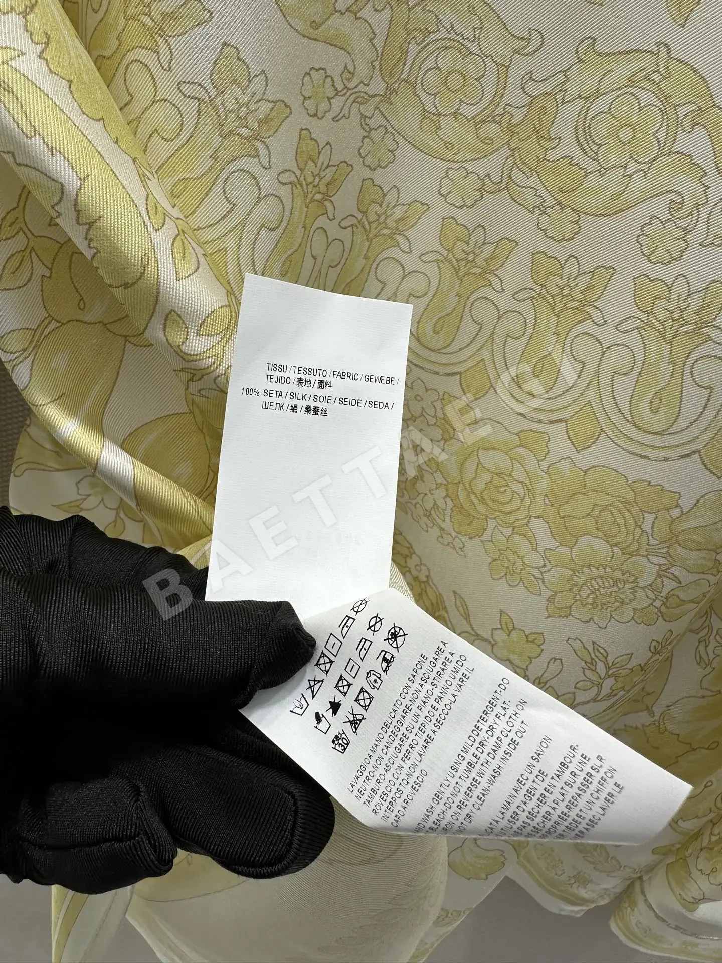 베르사체 바로크 프린트 실크 셔츠 상세 이미지 9