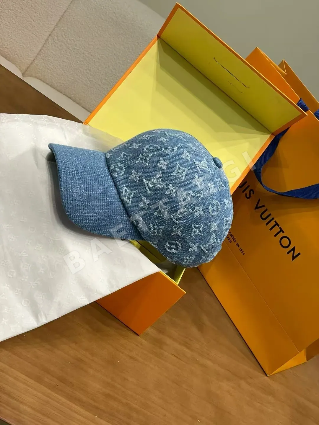 루이비통 데님 베이스볼 캡 상세 이미지 4