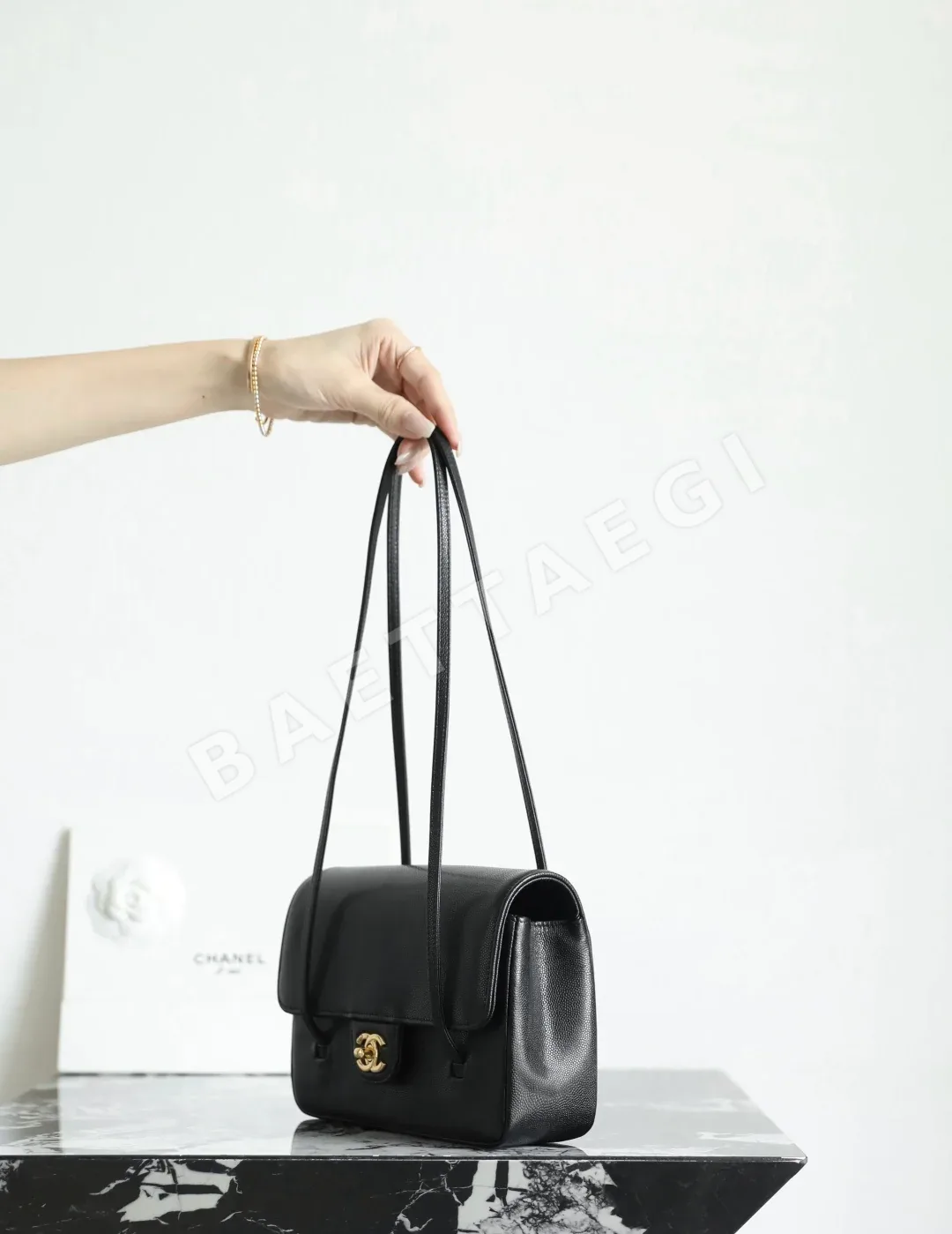 샤넬 스몰 프레피 코코 소가죽 플랩 백 26 P 상세 이미지 4