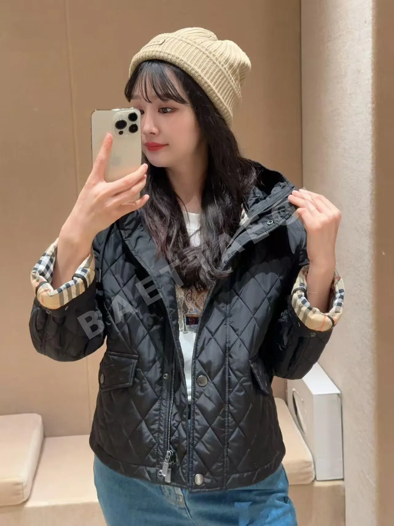 버버리 코듀로이 플랩 포켓 후드 코튼 자켓 상세 이미지 2