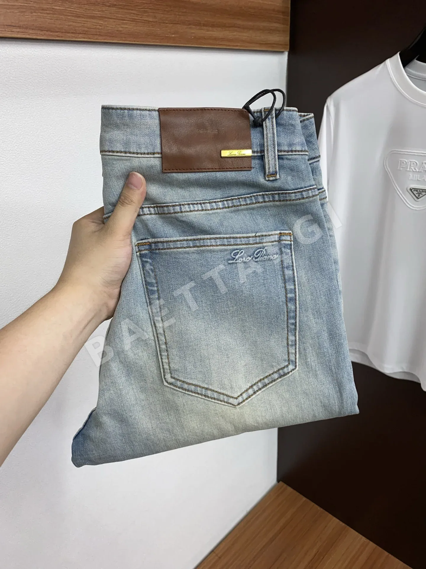 로로피아나 데님 크롭 남성 바지 65806