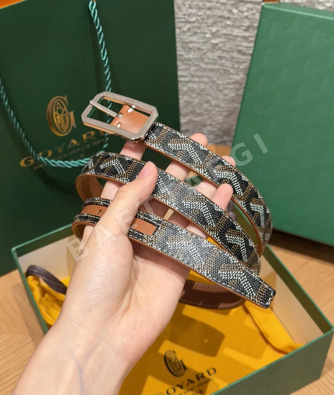 고야드 프레가트 20mm 가죽 벨트 상세 이미지 2