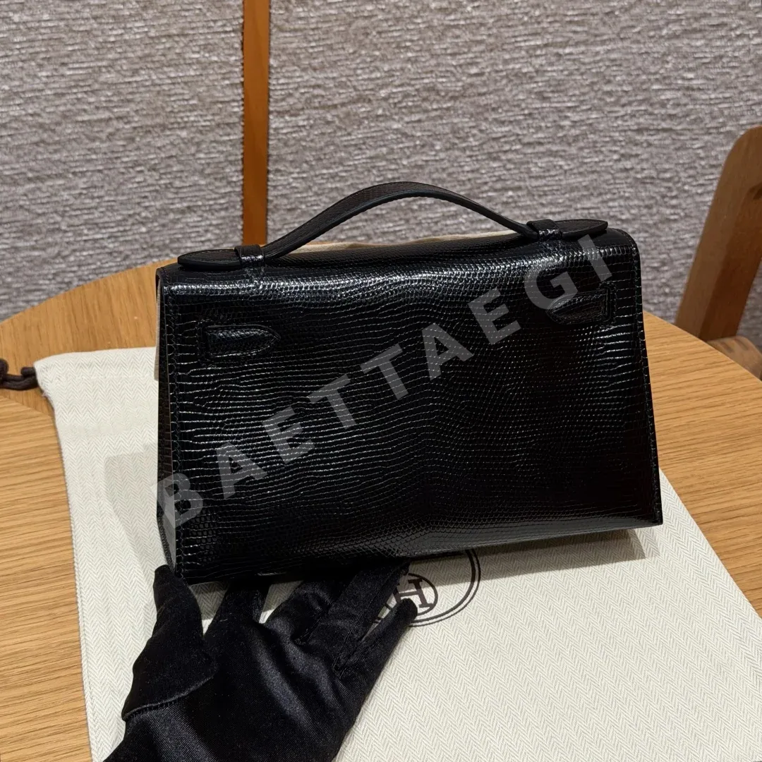 에르메스 켈리 도마뱀 가죽 클러치백 상세 이미지 3
