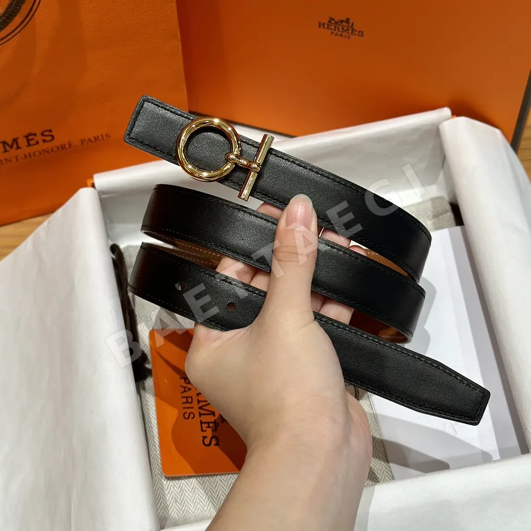 에르메스 셰느당클 메탈 버클 양면 가죽 벨트 상세 이미지 7