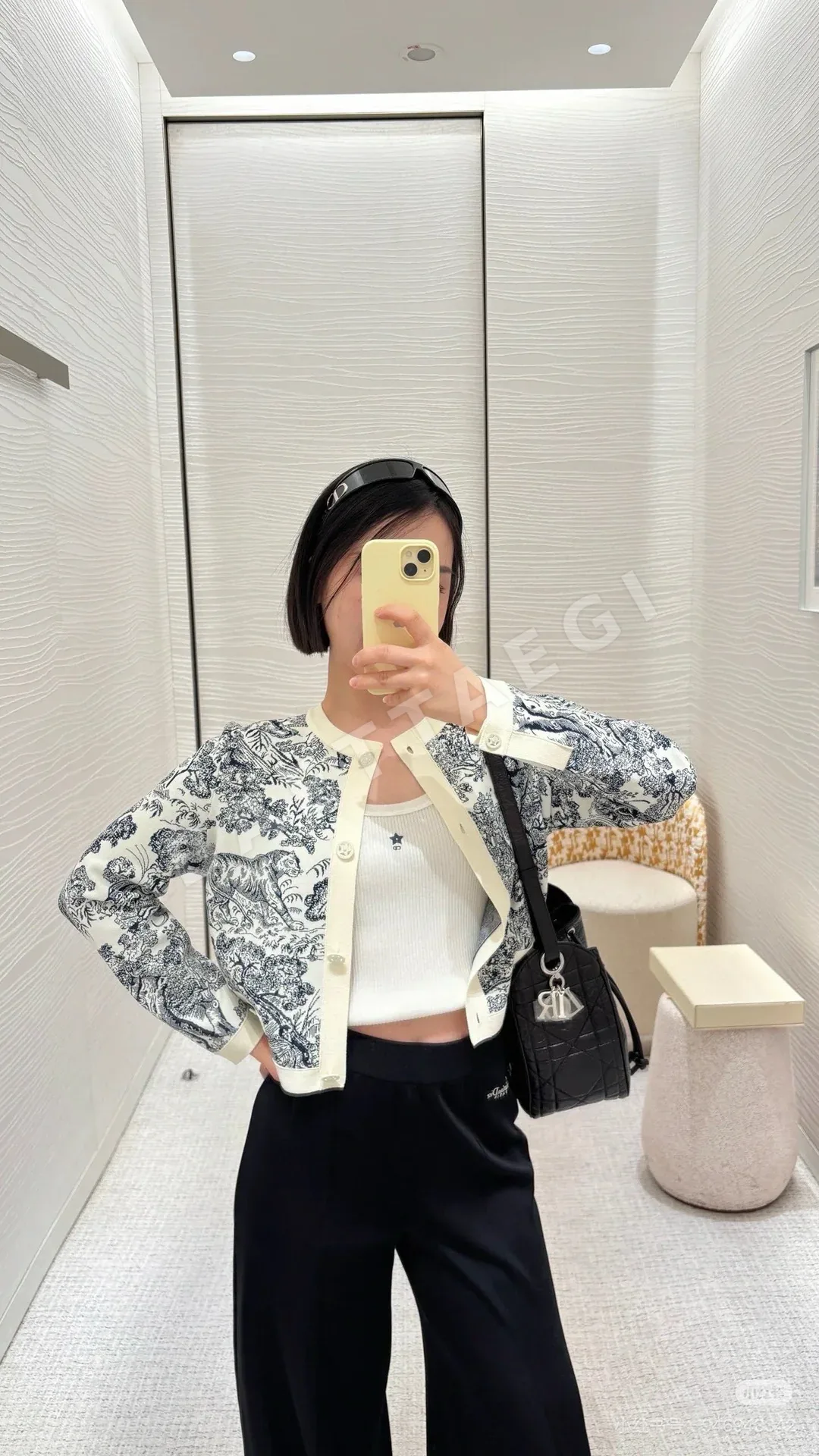디올 이비에라 애니멀 니트 가디건 상세 이미지 6