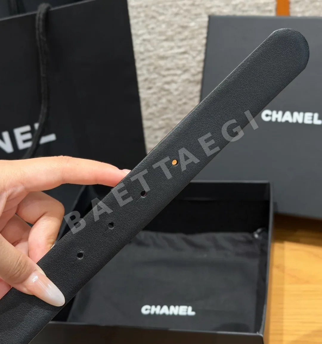샤넬 리버시블 카프스킨 버클 벨트 30mm 상세 이미지 8