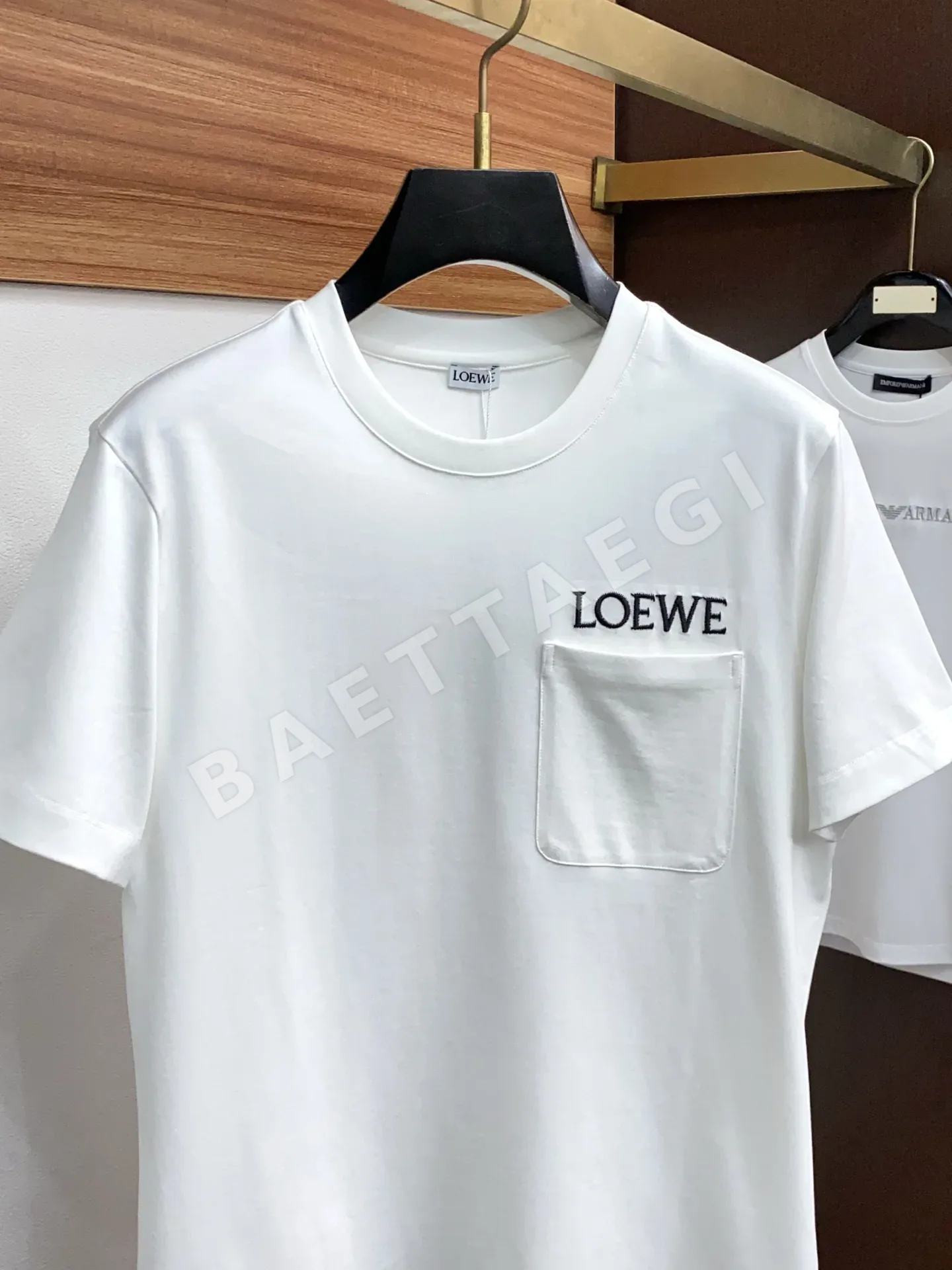 로에베 면 크루넥 남성 반팔 티셔츠 상세 이미지 2