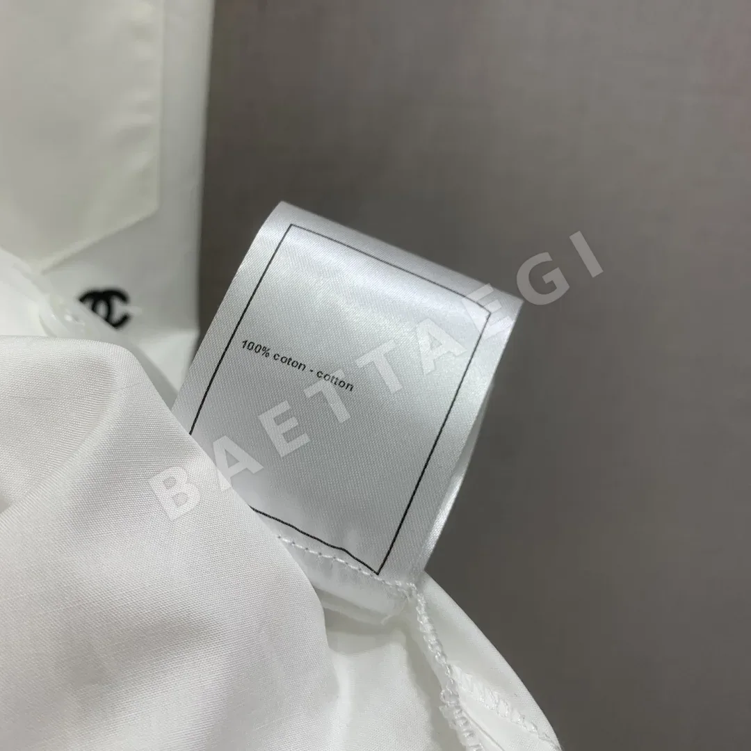 샤넬 카라 반팔 면 셔츠 상세 이미지 8