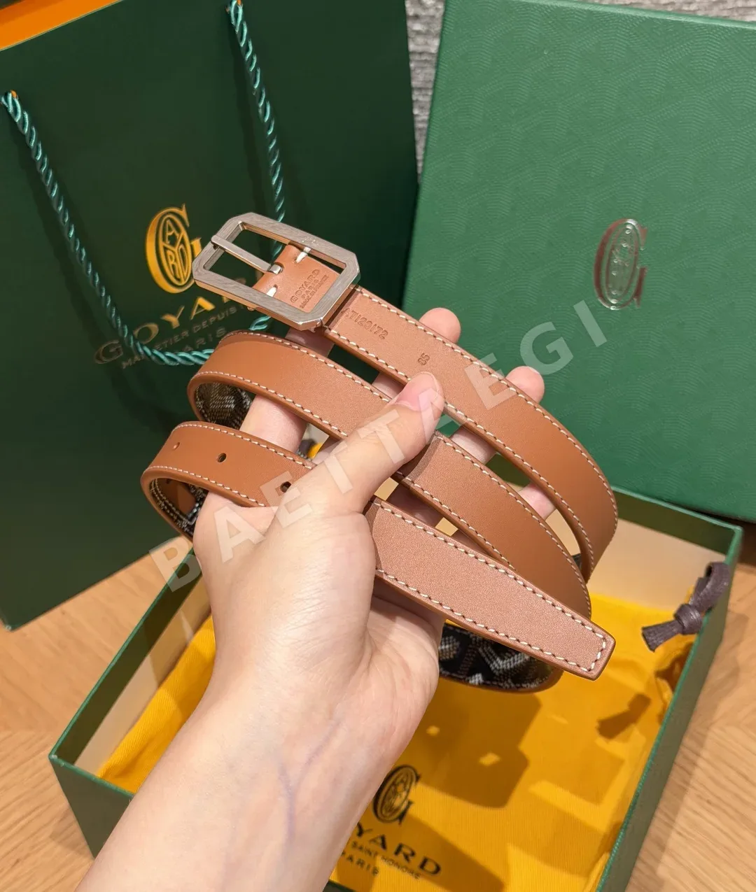 고야드 프레가트 20mm 가죽 벨트 상세 이미지 3