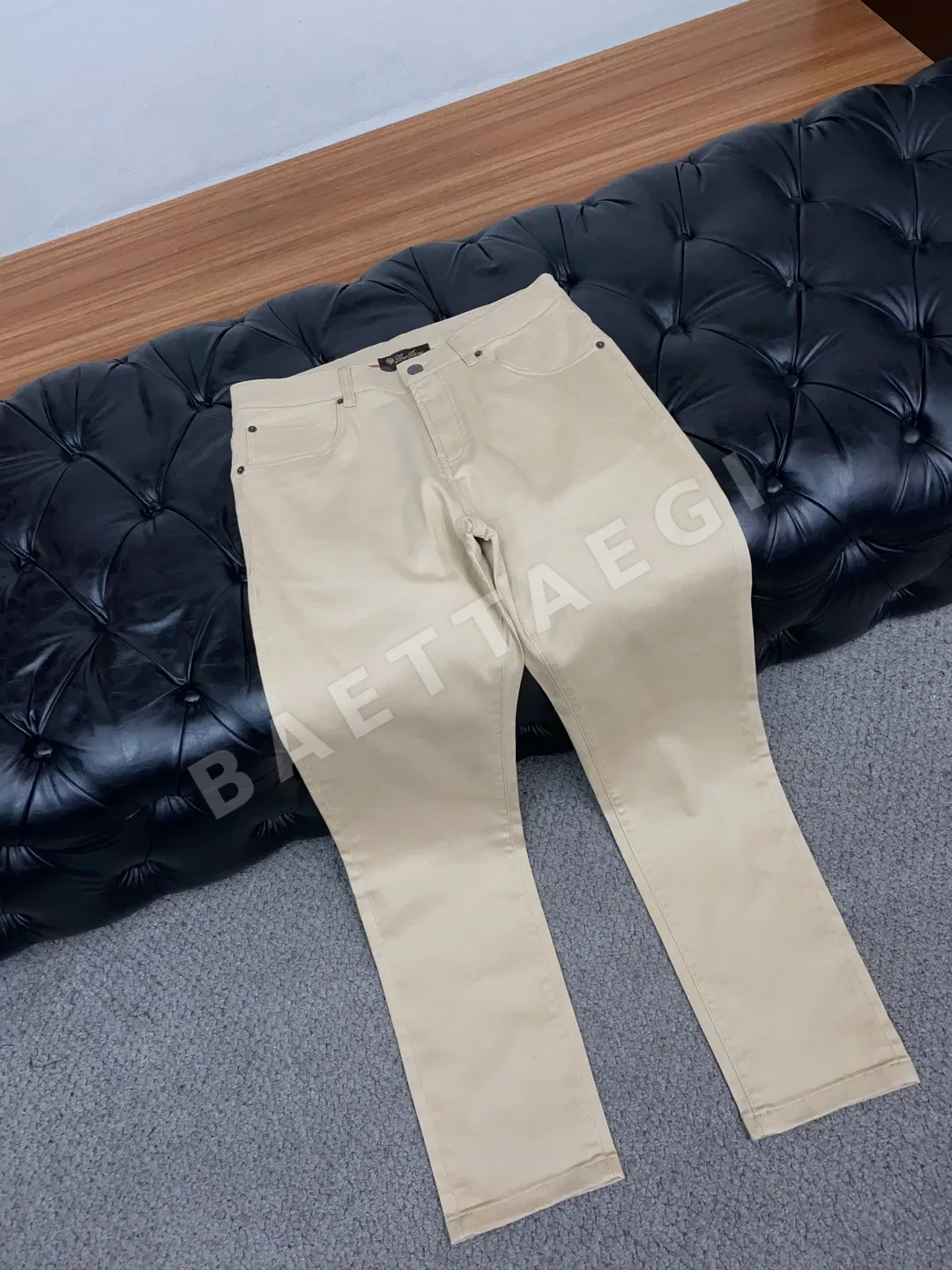 로로피아나 고밀도 코마 코튼 혼방 남성 바지 상세 이미지 7
