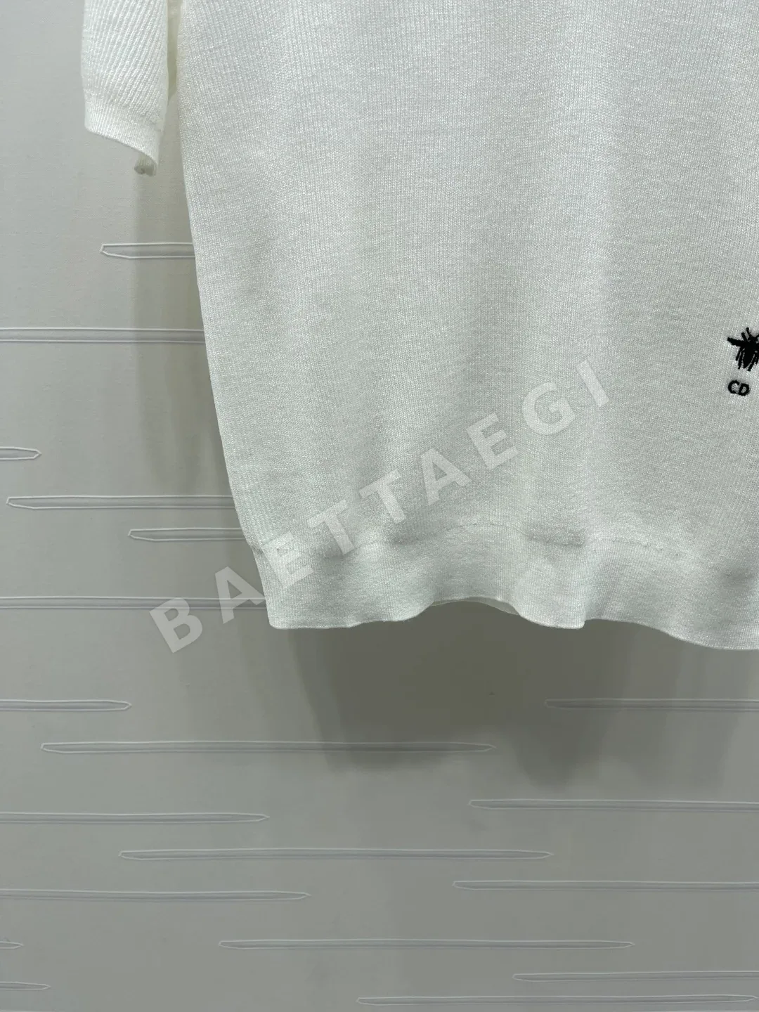 디올 카라 니트 반팔 티셔츠 상세 이미지 5