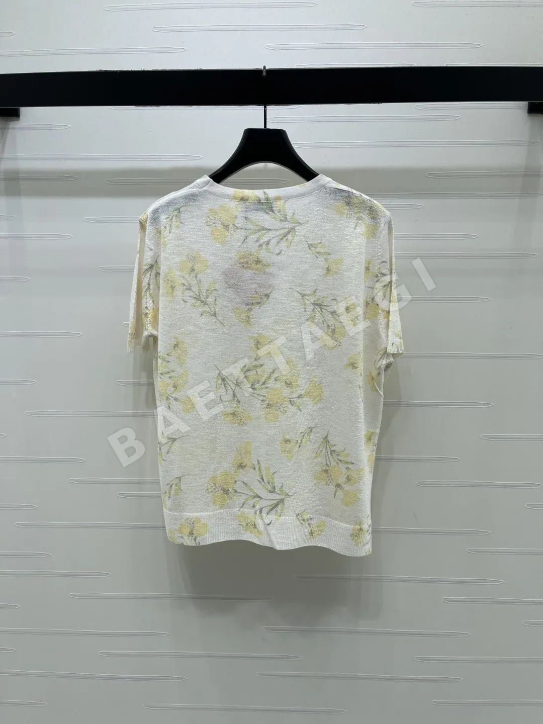 미우미우 꽃무늬 니트 반팔 탑 상세 이미지 8