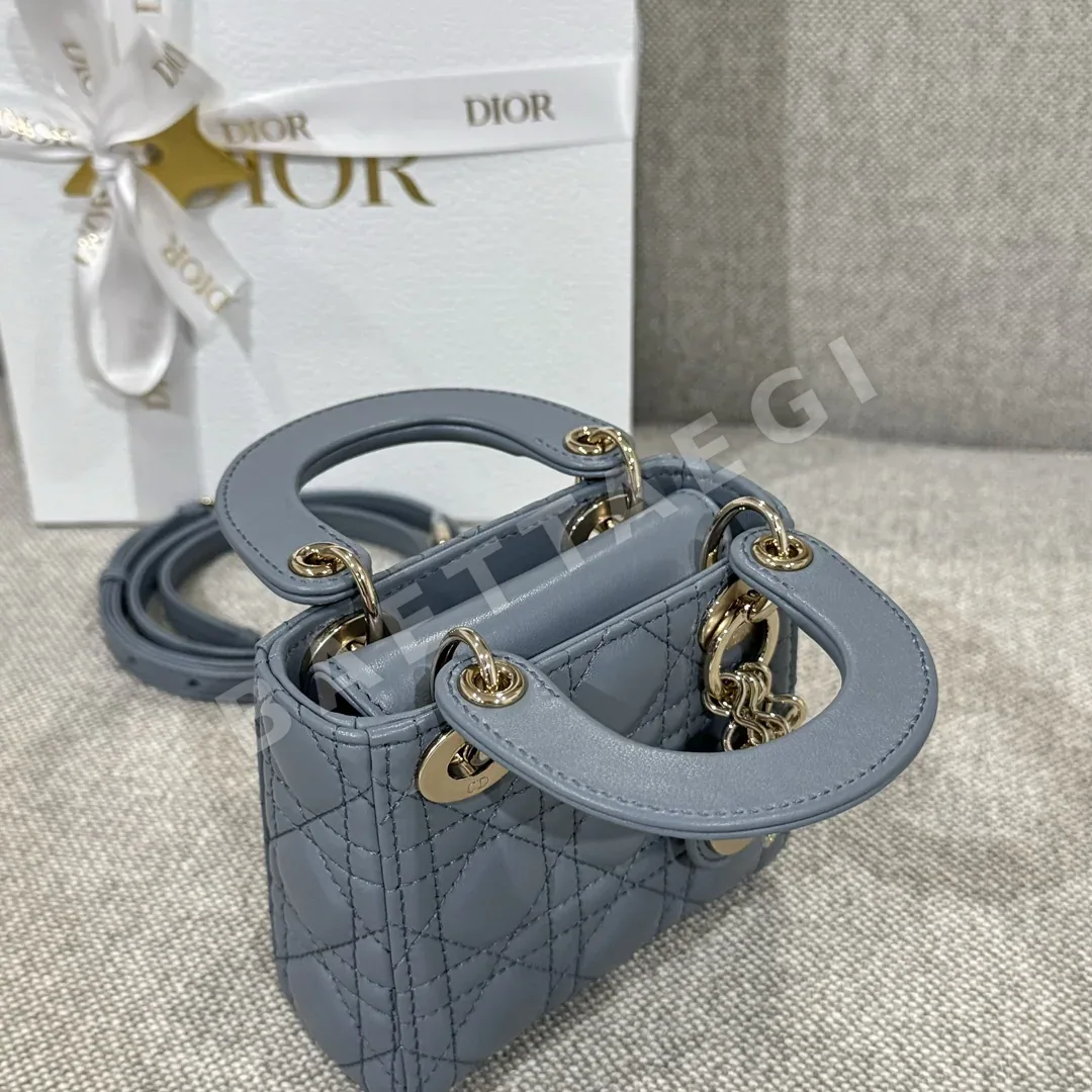 디올 슈퍼 미니 데님 블루 가방 상세 이미지 6