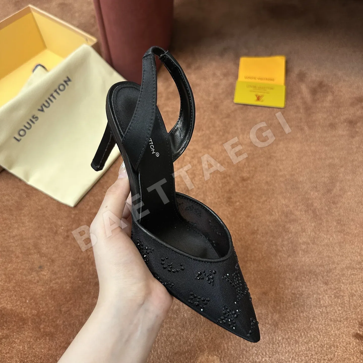 루이비통 실크 어퍼 샌들 상세 이미지 5
