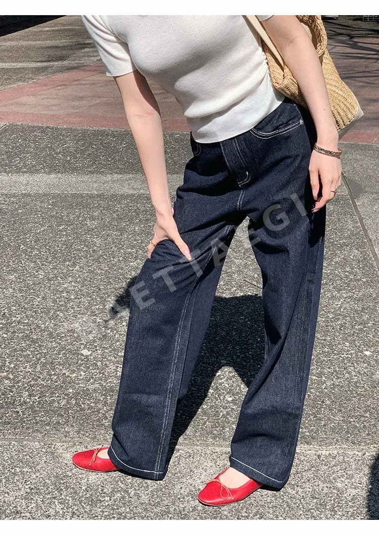 샤넬 더블 C 장식 3D 핸드메이드 청바지 97694