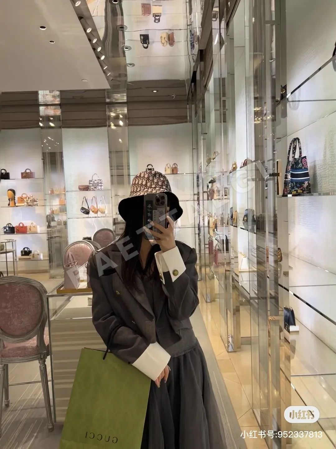 디올 양면 자수 버킷햇 모자 78745