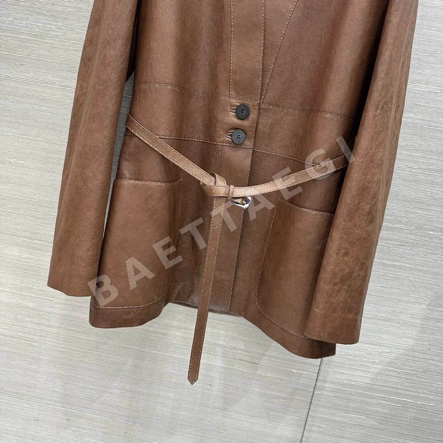에르메스 램스킨 벨트 여성 자켓 상세 이미지 5