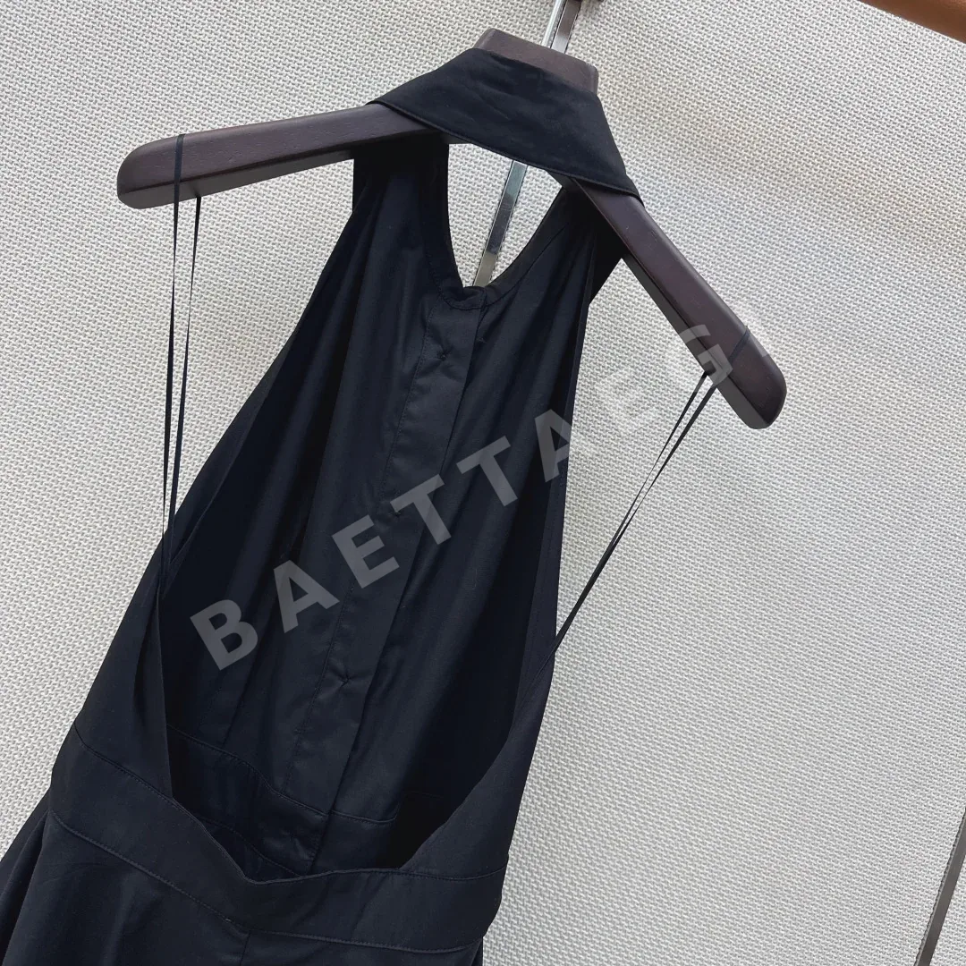 폴로 홀터넥 백리스 롱 원피스 상세 이미지 7
