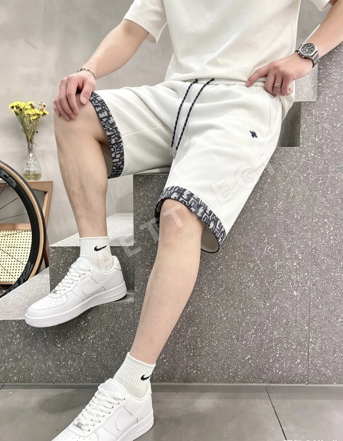 디올 남성 코튼 반바지 상세 이미지 6