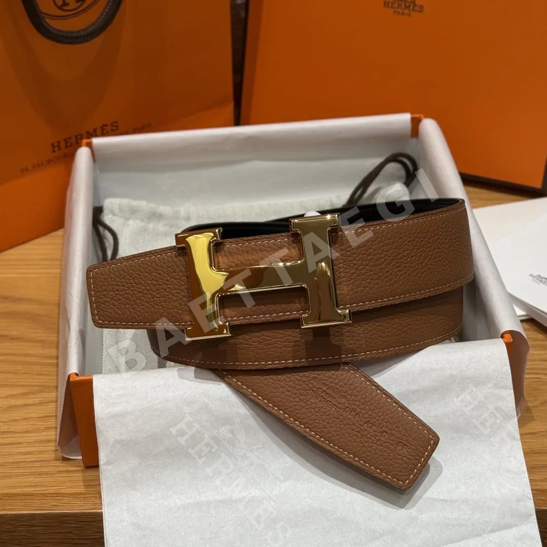 에르메스 리버시블 메탈 버클 남성 벨트 176351
