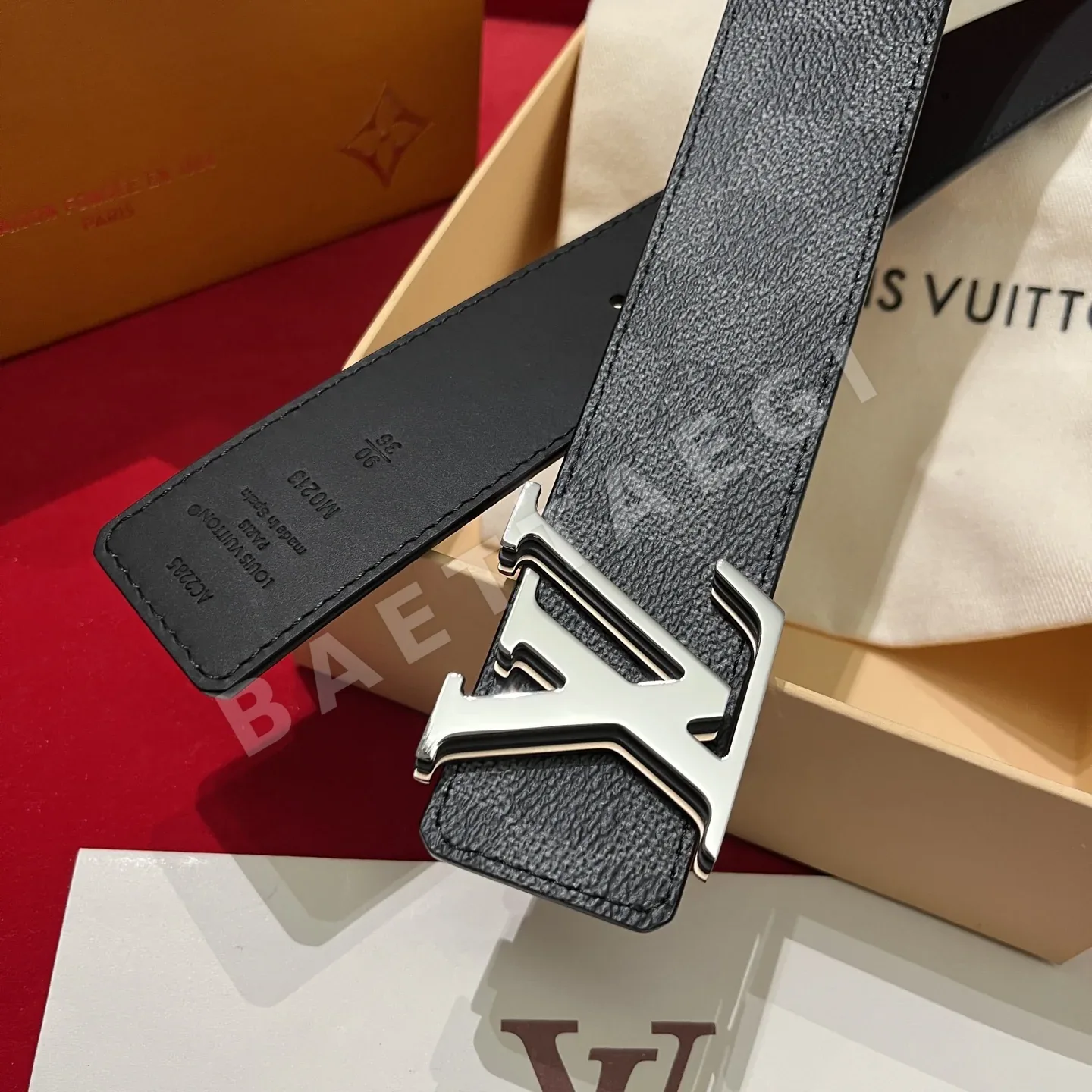 루이비통 LV 옵틱 버클 캔버스 벨트 상세 이미지 5