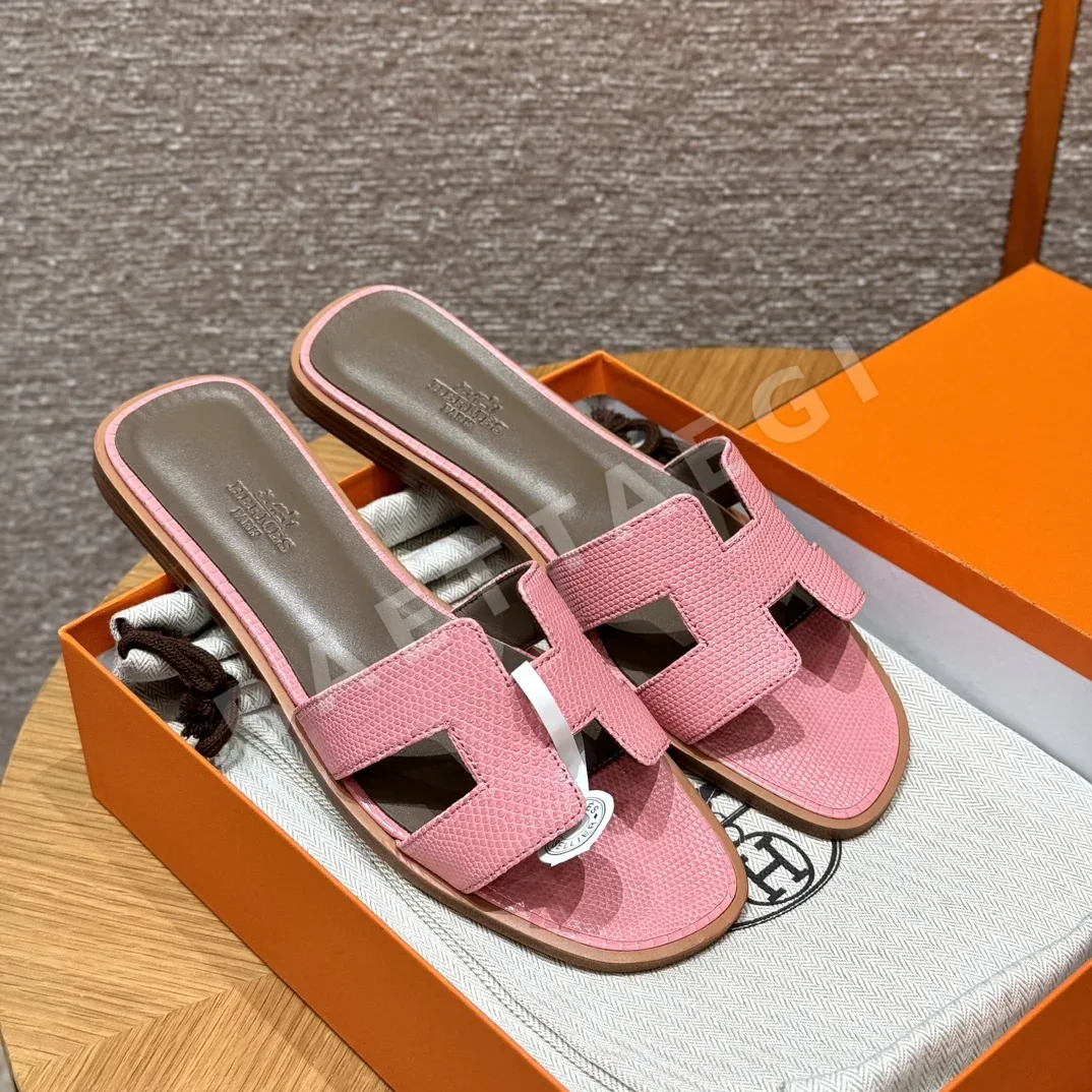 에르메스 오란 도마뱀 가죽 샌들 상세 이미지 1