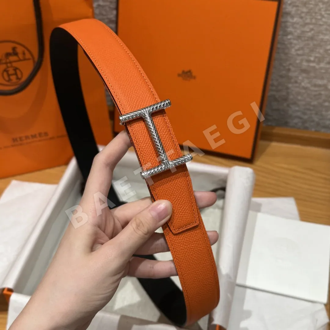 에르메스 Hisso 리버시블 가죽 벨트 상세 이미지 4