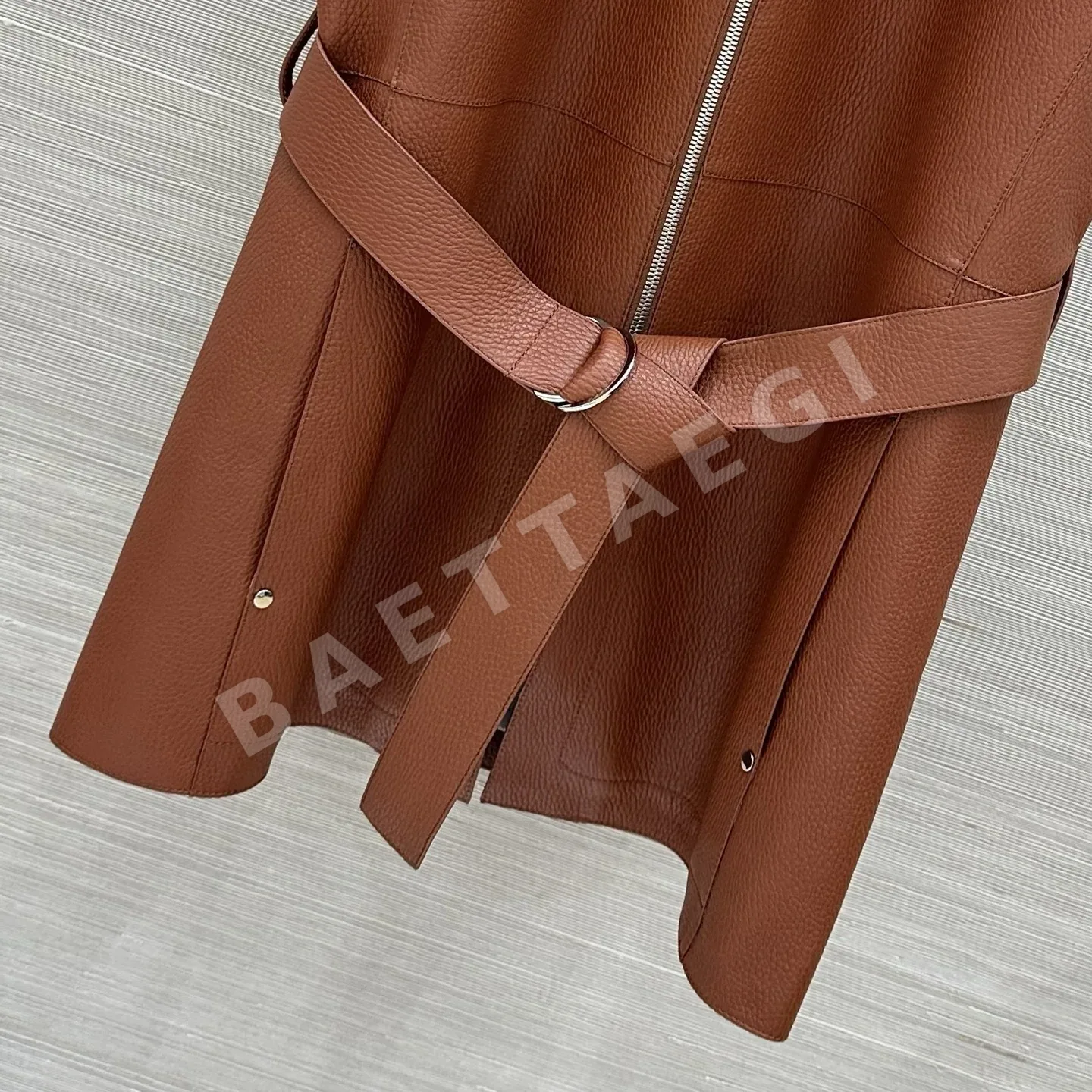 에르메스 리치 패턴 램스킨 여성 조끼 상세 이미지 5