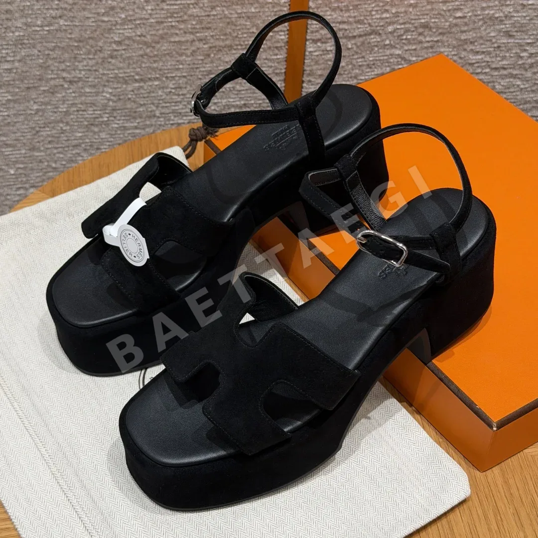 에르메스 잼30 샌들 블랙 스웨이드 165549