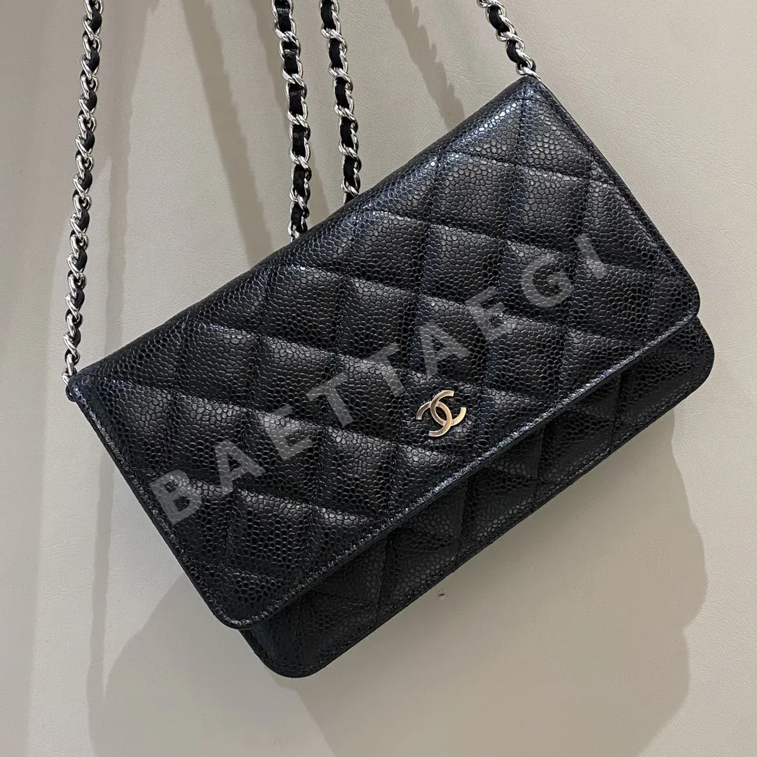 샤넬 WOC 체인백 블랙 은장 가방 32883
