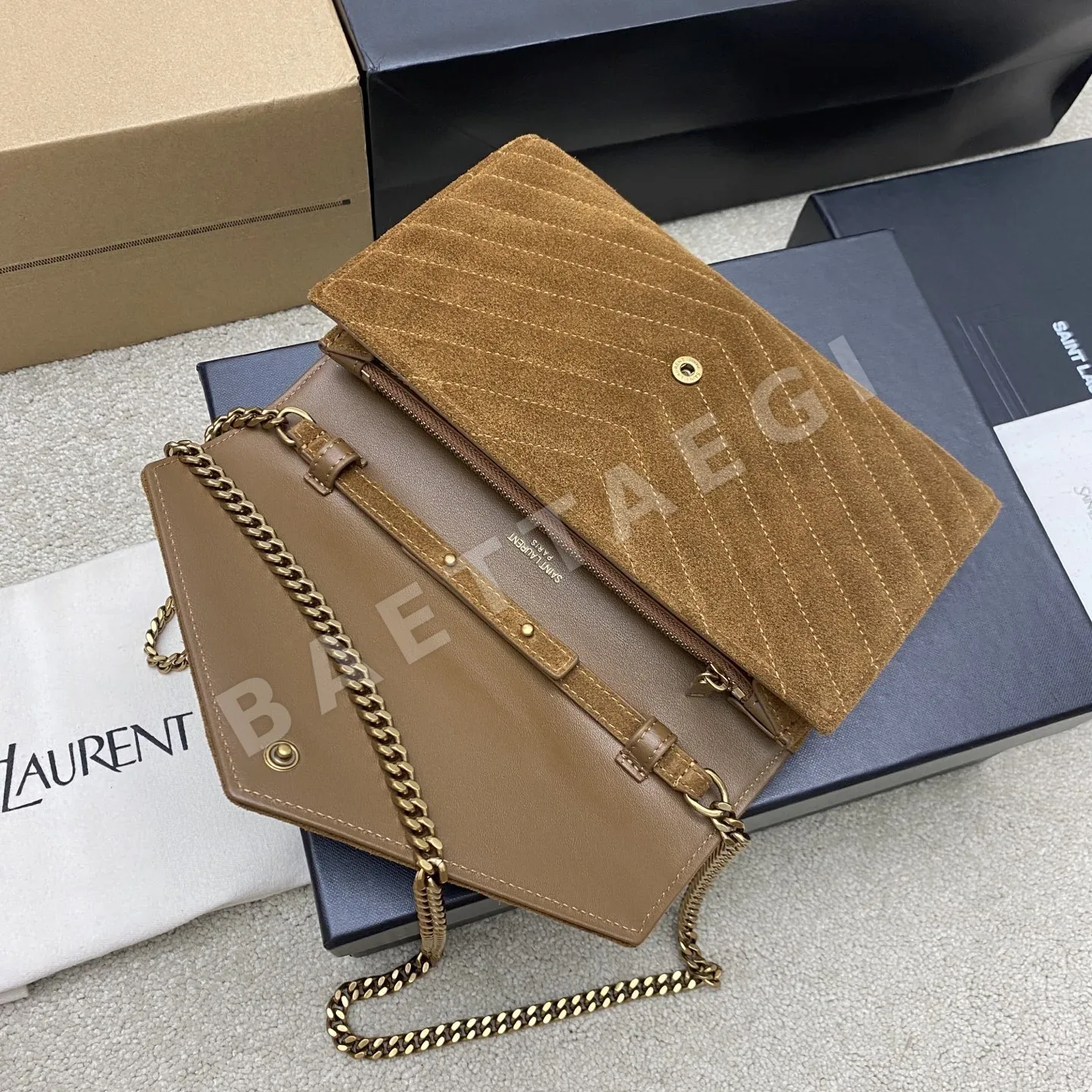 생로랑 YSL WOC 엔벨로프 체인 숄더백 상세 이미지 7