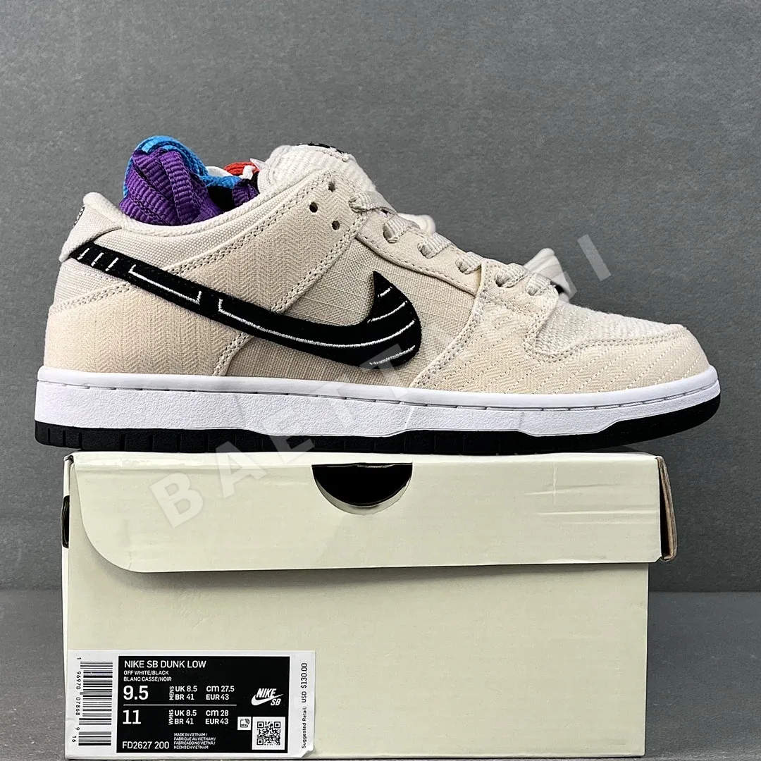나이키 [TOP/S2] FD2627-200 200926 Nike Albino & Preto X Nk SB Dunk Low Pearl White