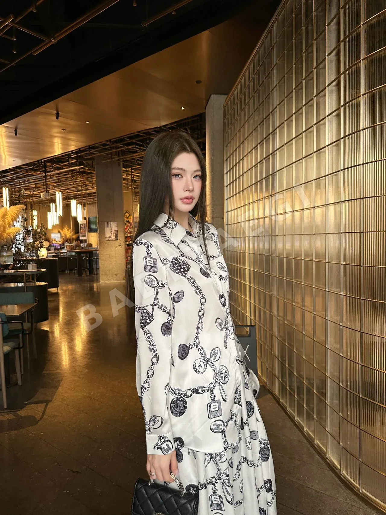 디올 체인 프린트 라펠 셔츠 세트 상세 이미지 2