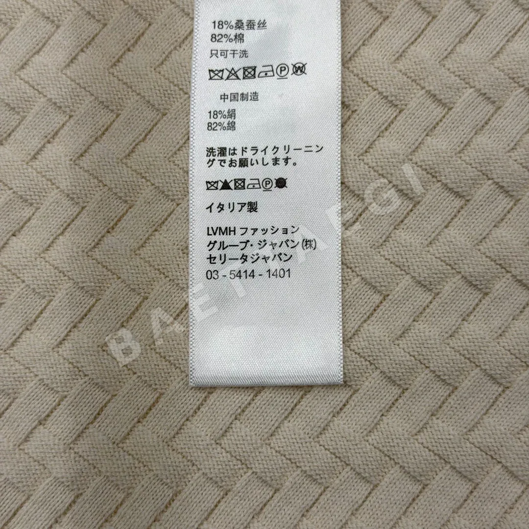 브리오니 실크 캐시미어 혼방 클래식 헤링본 반팔 폴로셔츠 상세 이미지 9